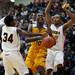 Ypsilanti junior Jaylen Johnson is fouled while shooting in the game against Saginaw High on Tuesday, March 19. Daniel Brenner I AnnArbor.com